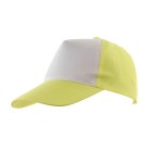 5 segmentowa czapka SHINY, biały, żółty