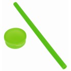 Słomka silikonowa PRACTICALLY, zielony