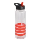 Sportowa butelka CONDY, czerwony, transparentny