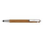 Długopis BAMBOO TOUCH, brązowy, srebrny